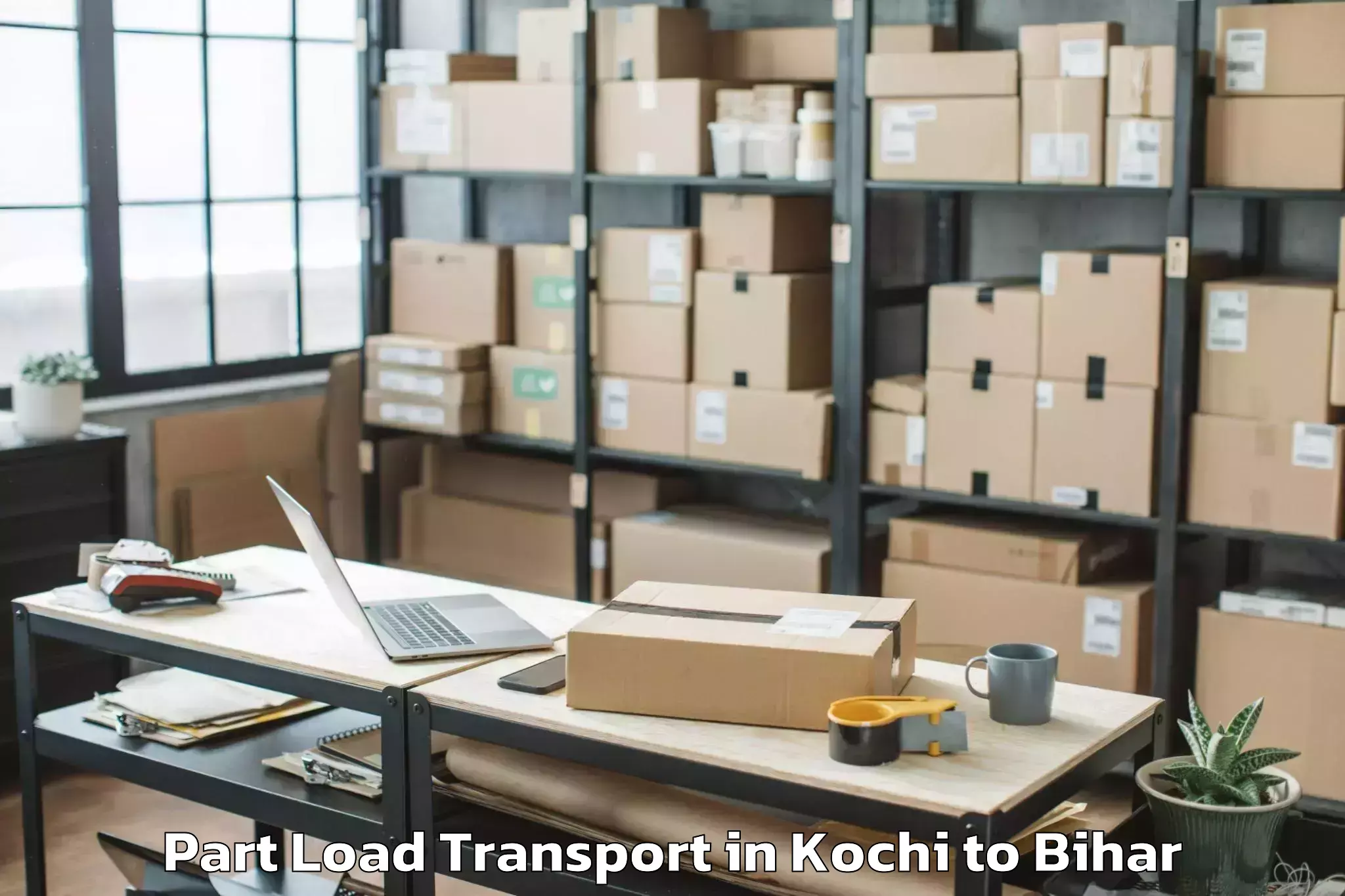 Easy Kochi to Manjhi Paschimi Part Load Transport Booking